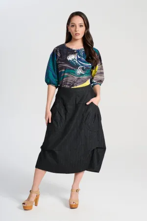 Milwaukee Harper Skirt Black Wash in Denim