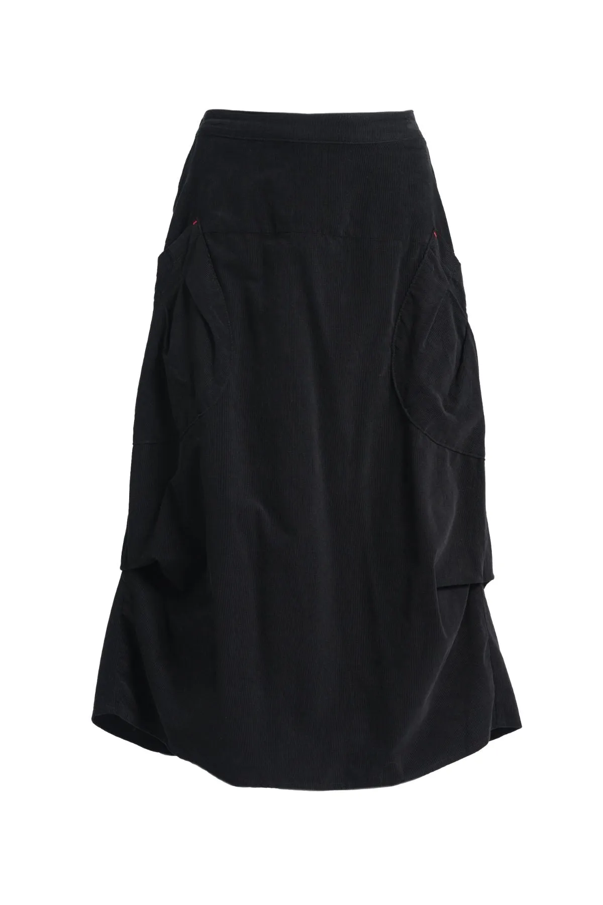 Milwaukee Marlowe Skirt Black in Fine Cord | Pre-Order (L-2XL)
