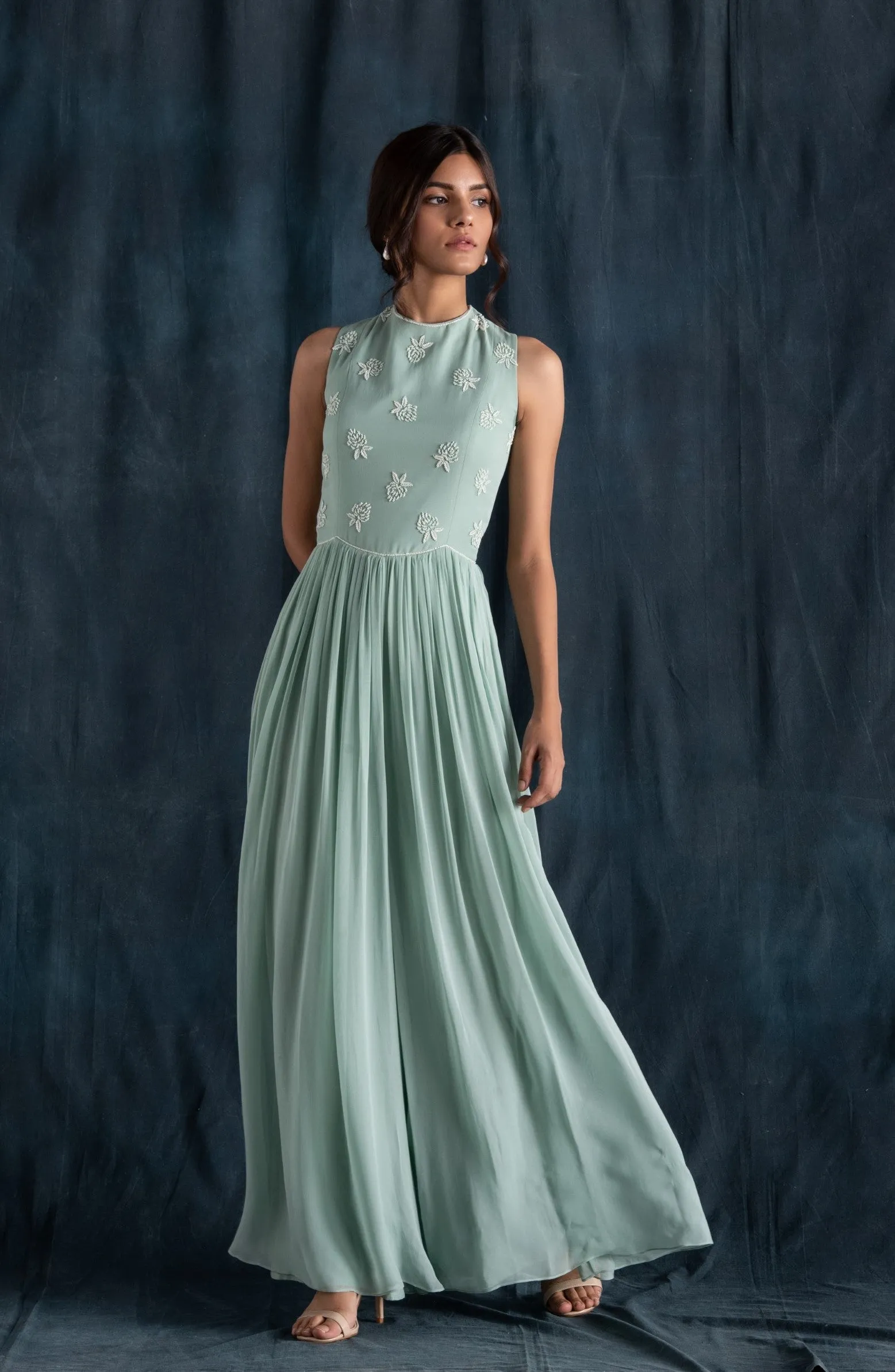 Mint Flared Jumpsuit