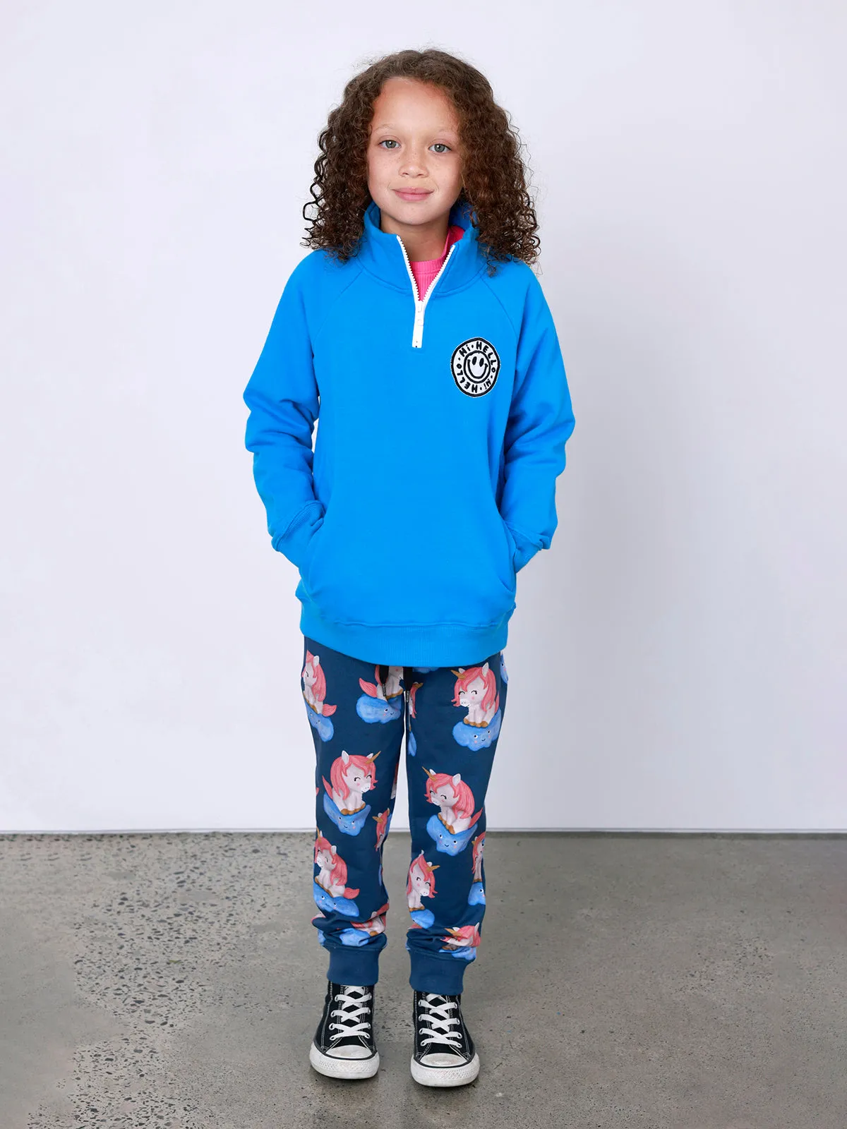 Minti Happy Furry Half Zip Crew