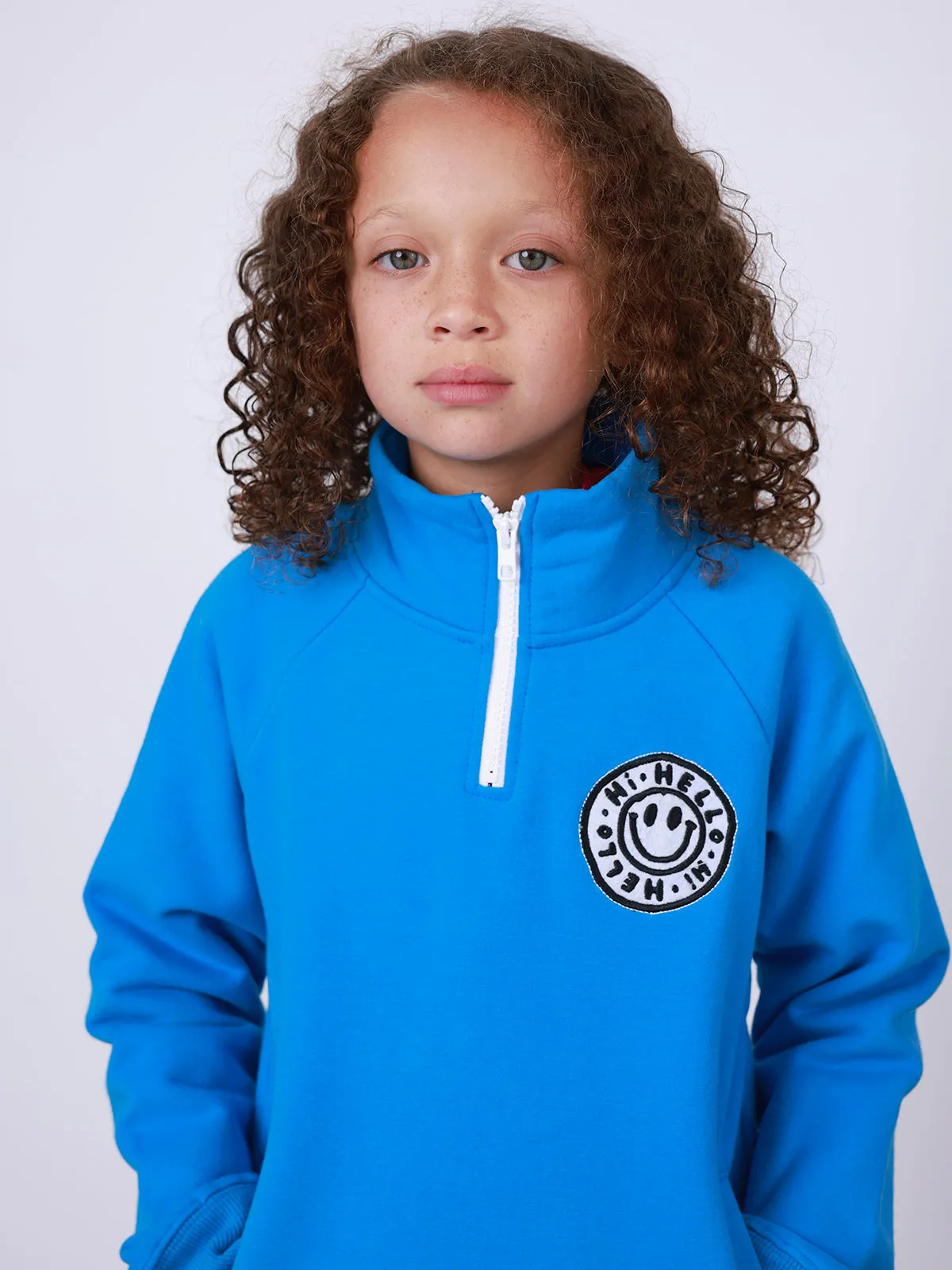 Minti Happy Furry Half Zip Crew