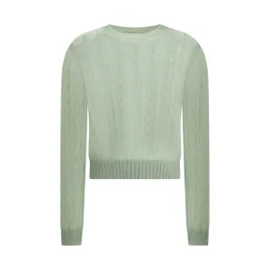 Mohair and wool cable knit Sweater