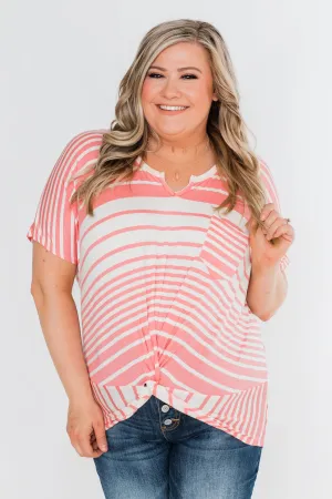 My Best Life Short Sleeve Dolman Top- Pink