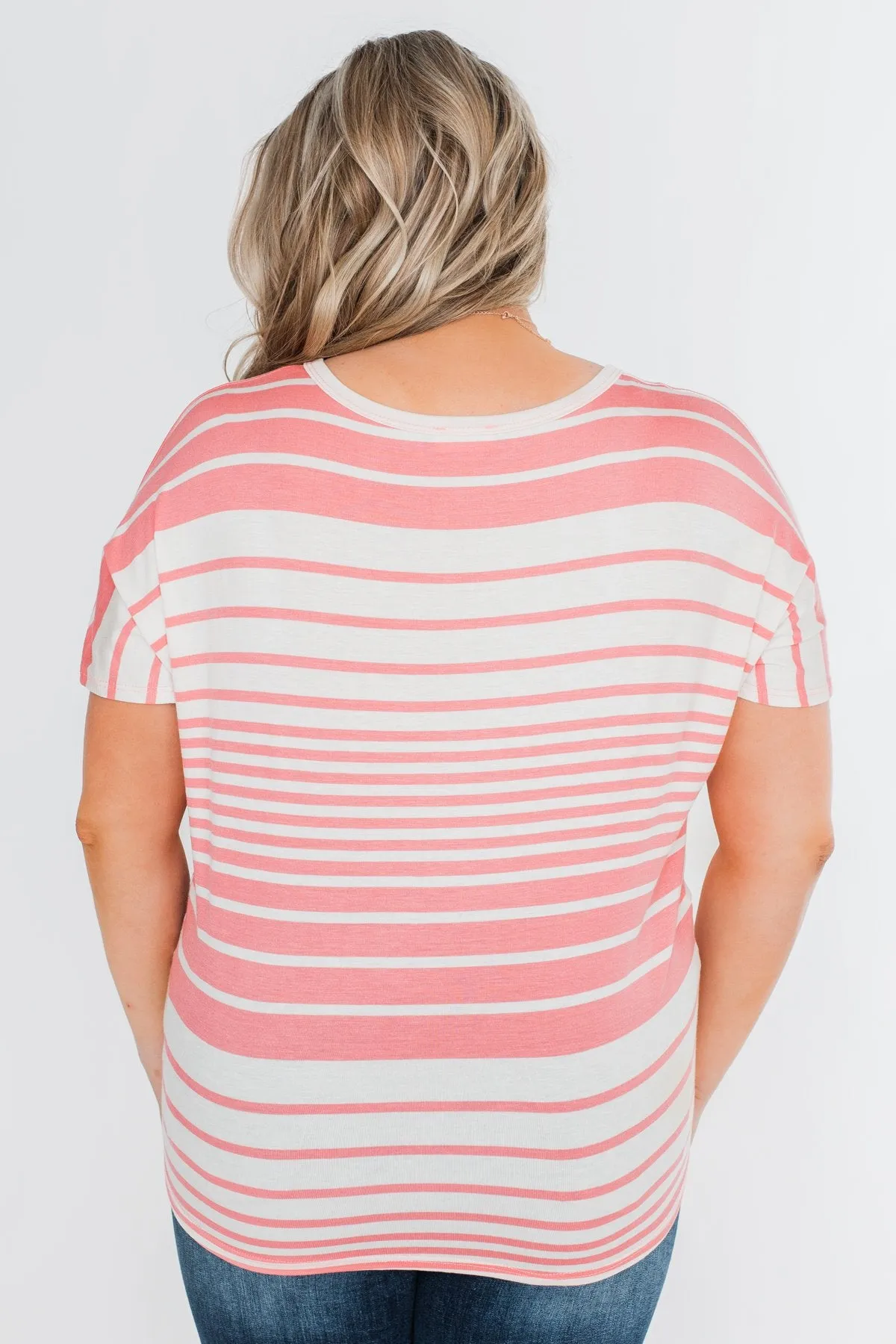 My Best Life Short Sleeve Dolman Top- Pink