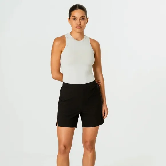 Ninepine 2 in 1 Shorts Size Small Pockets Stretch Workout Drawstring High Waist