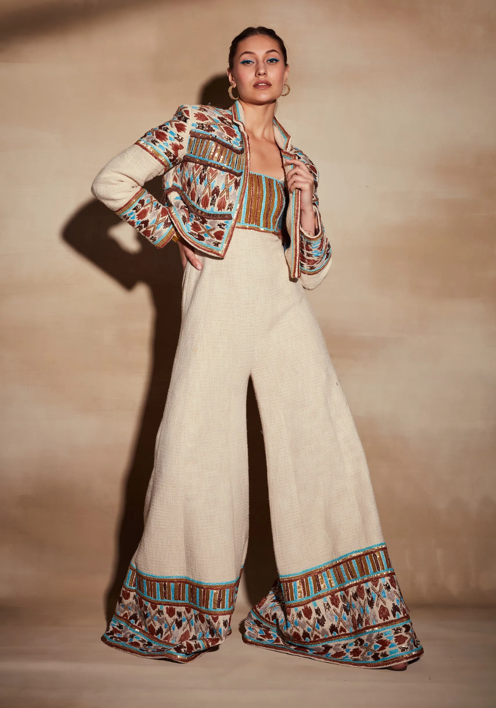 Off-white Metallic Jumpsuit