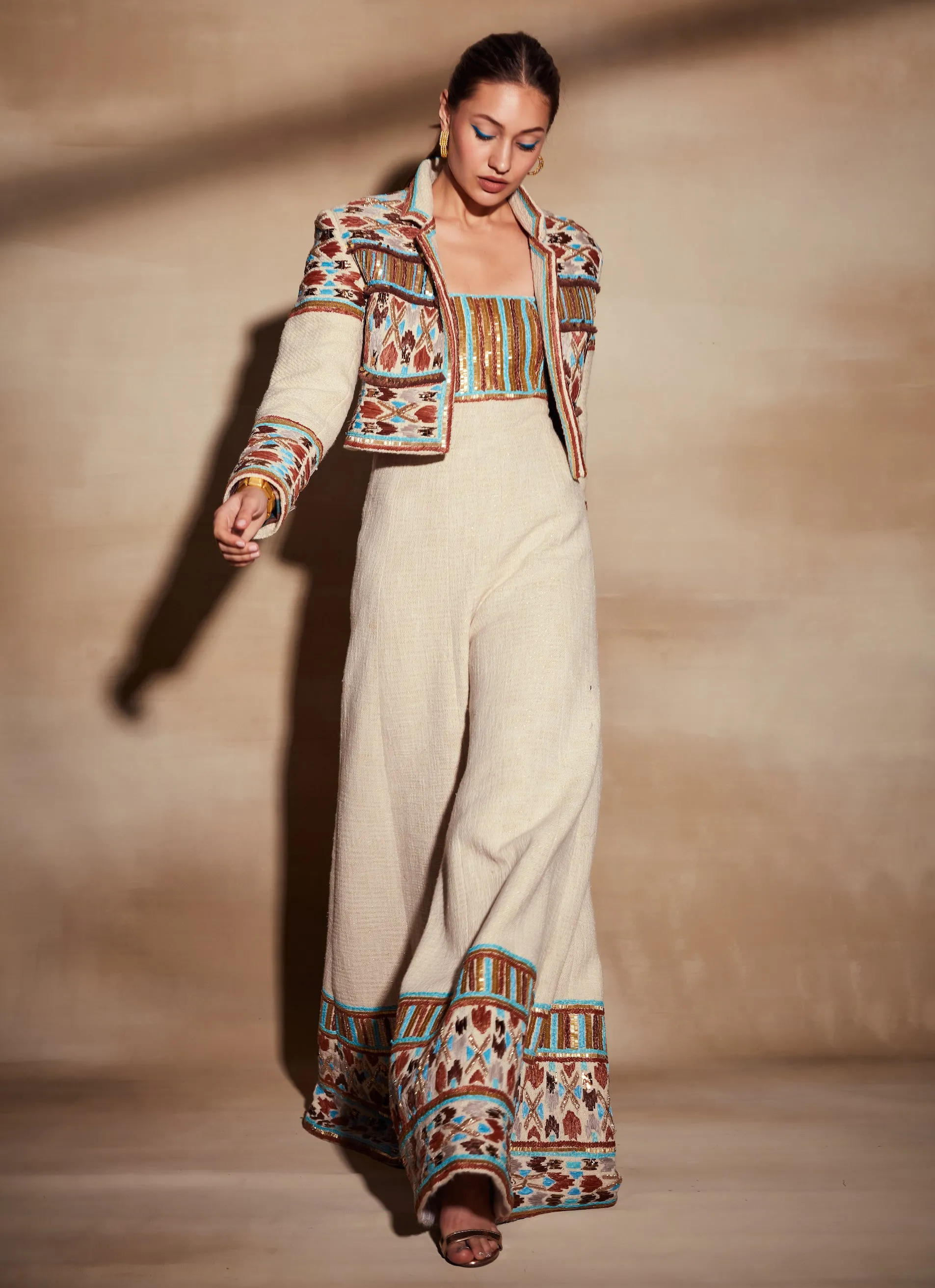 Off-white Metallic Jumpsuit