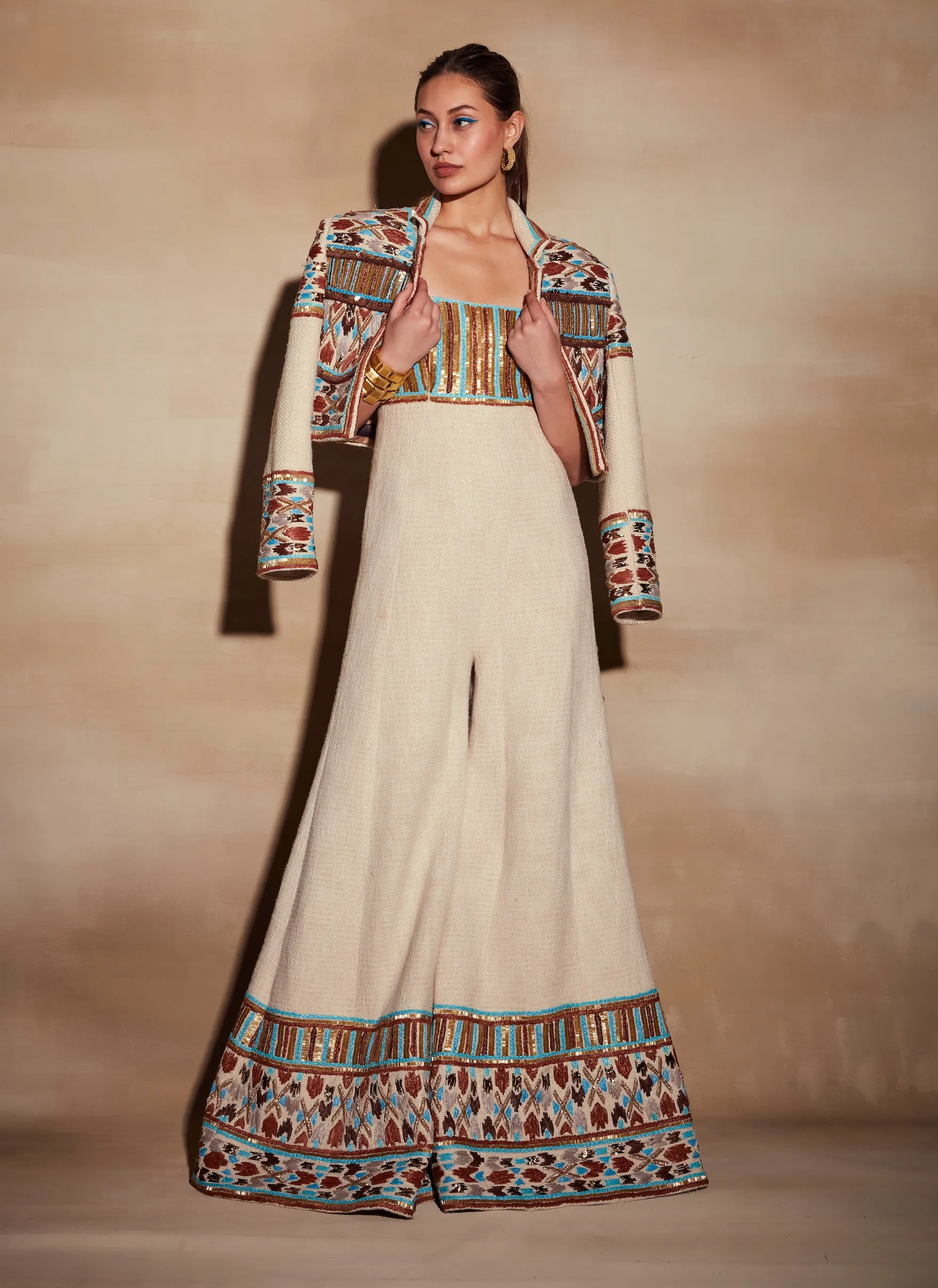 Off-white Metallic Jumpsuit