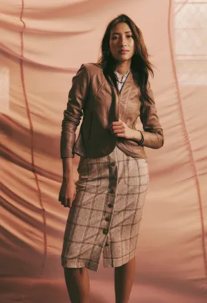OnceWas II Eddie Ponte Skirt - Oatmeal