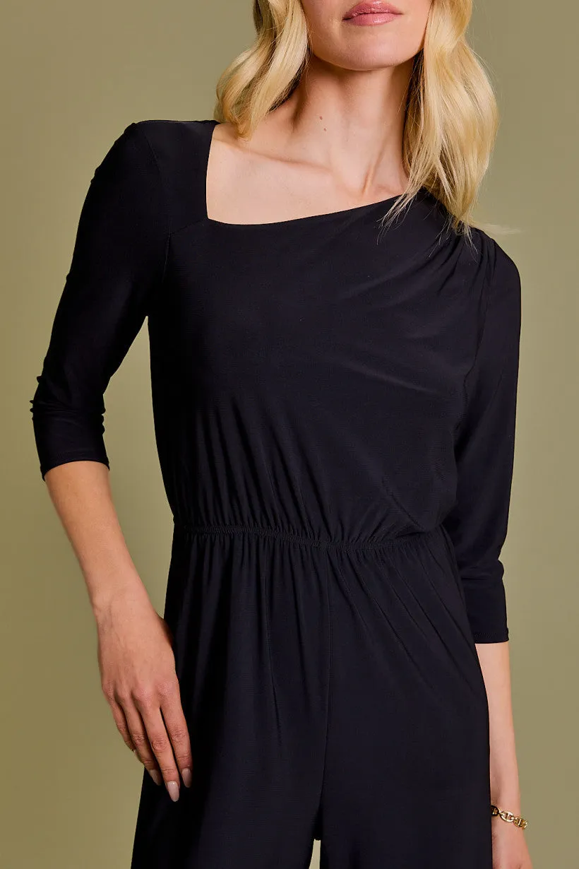 One Shoulder Black Jumpsuit