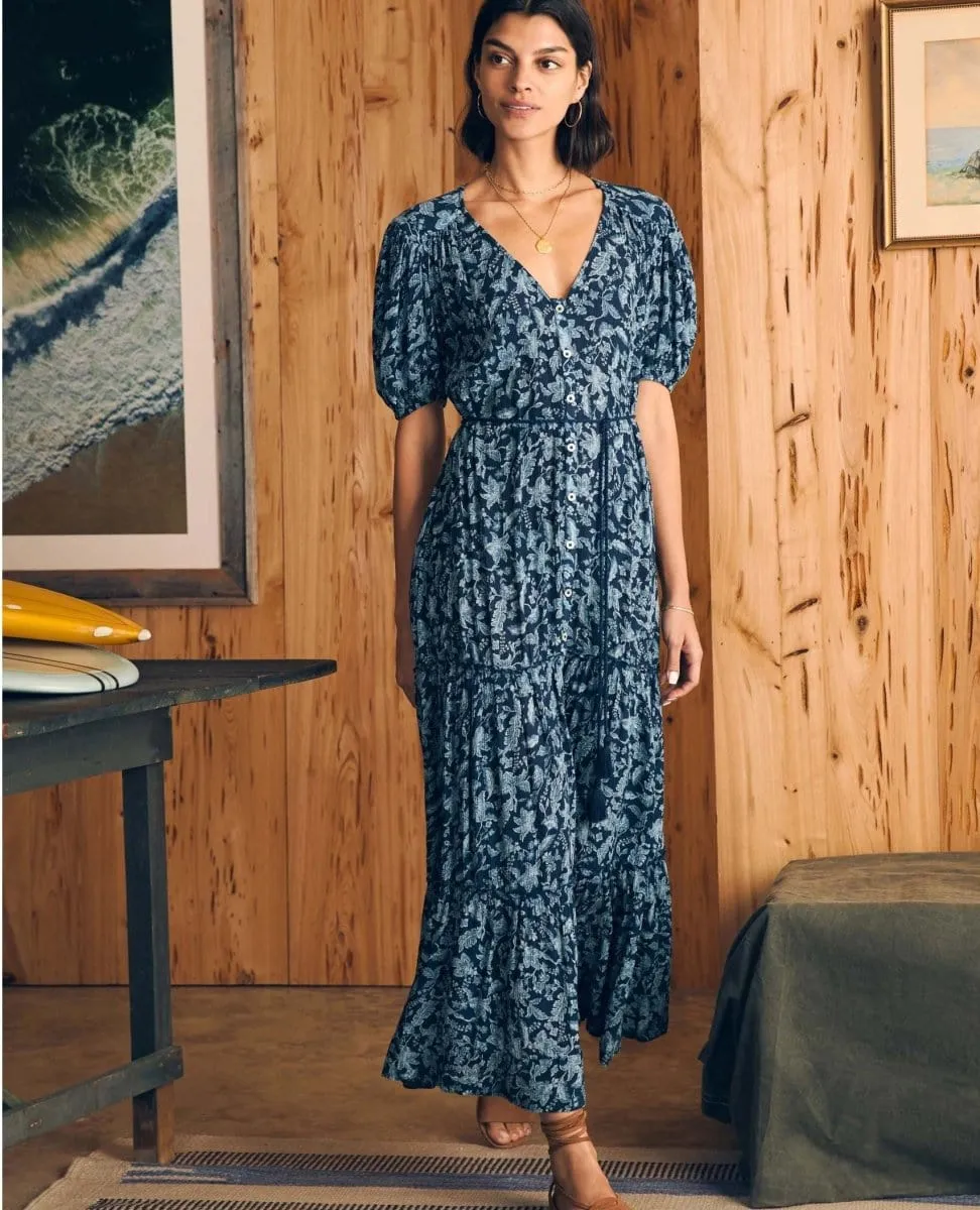 Orinda Maxi Dress Blue Esna Floral