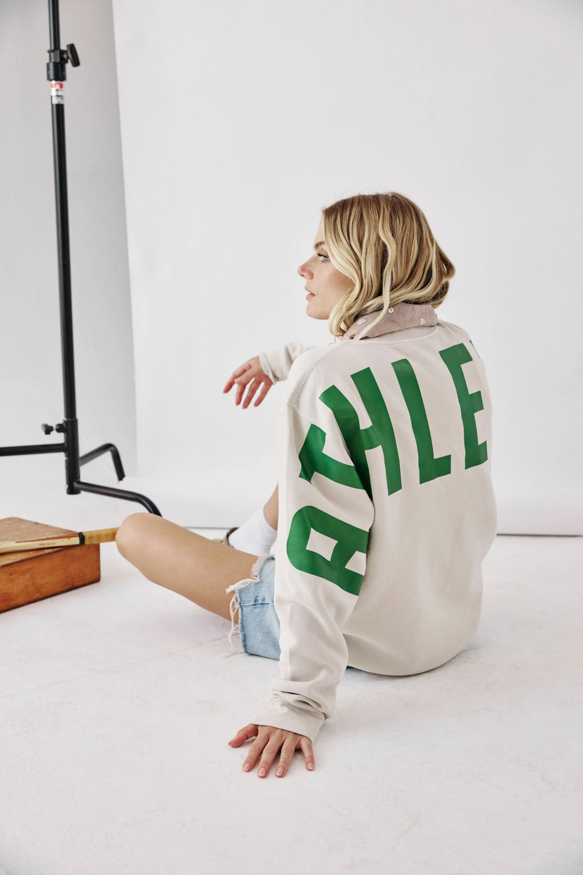 Oversize Back Screen Print Sweatshirt