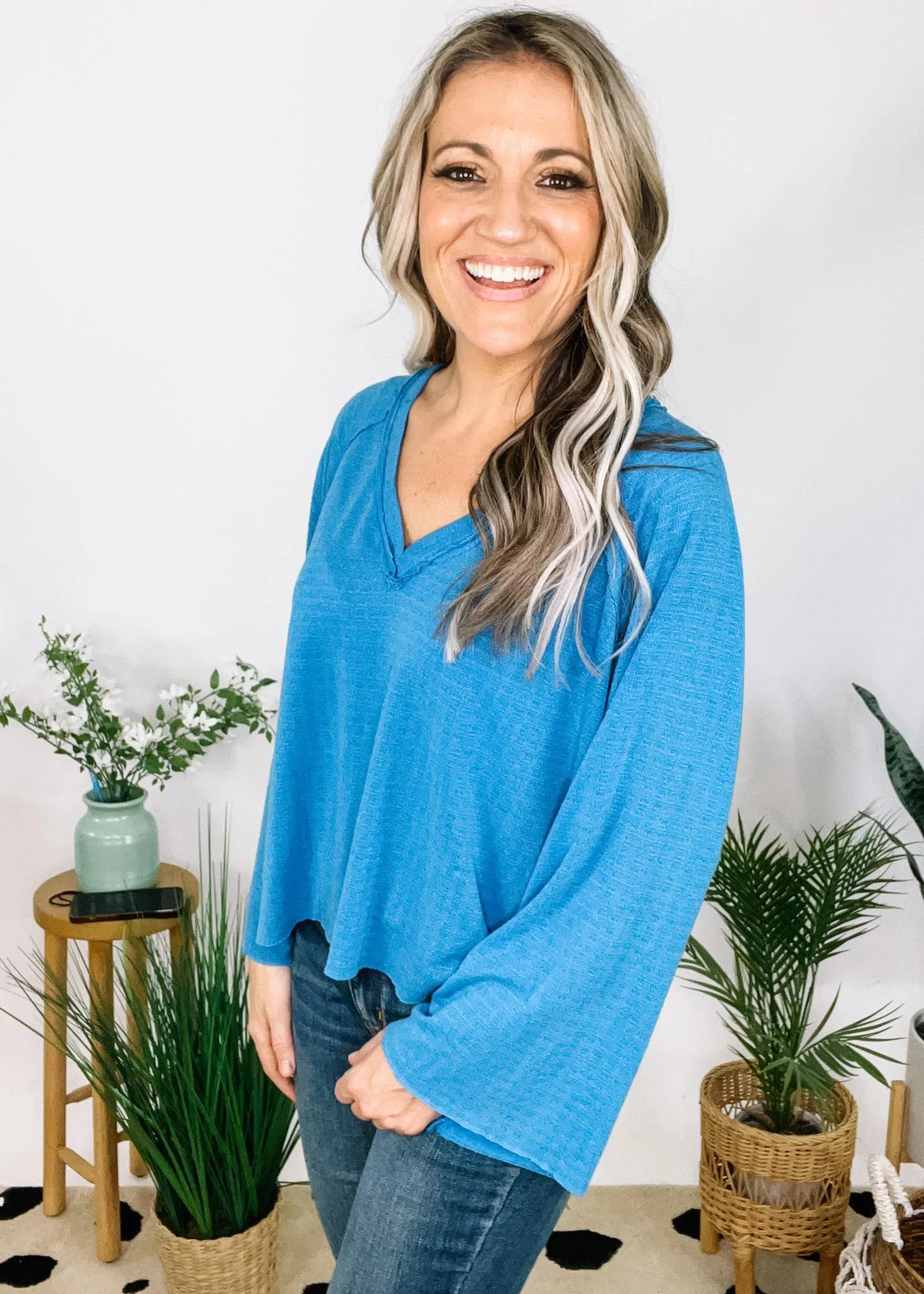 Oversized Top with Outseam Detail