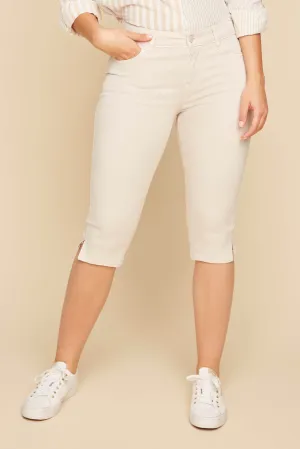 Oyster Beige Lux Tencel Premium Twill Pedal Pusher