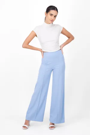 Pantalón Wide Leg Cintura Alta Costuras