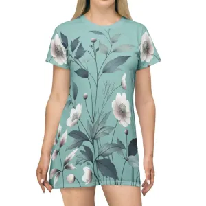 Pastel Paradise Print Shirt Dress Inspires Comfort