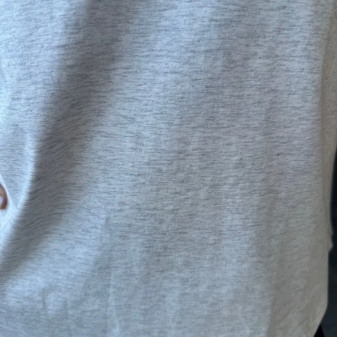 Perky Scoop Hem T-Shirt - Grey Marle