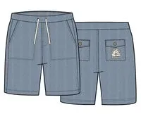 Pine Recycled Cotton Cord Shorts - Washed Denim