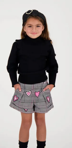 Pink & Black Hearts Shorts