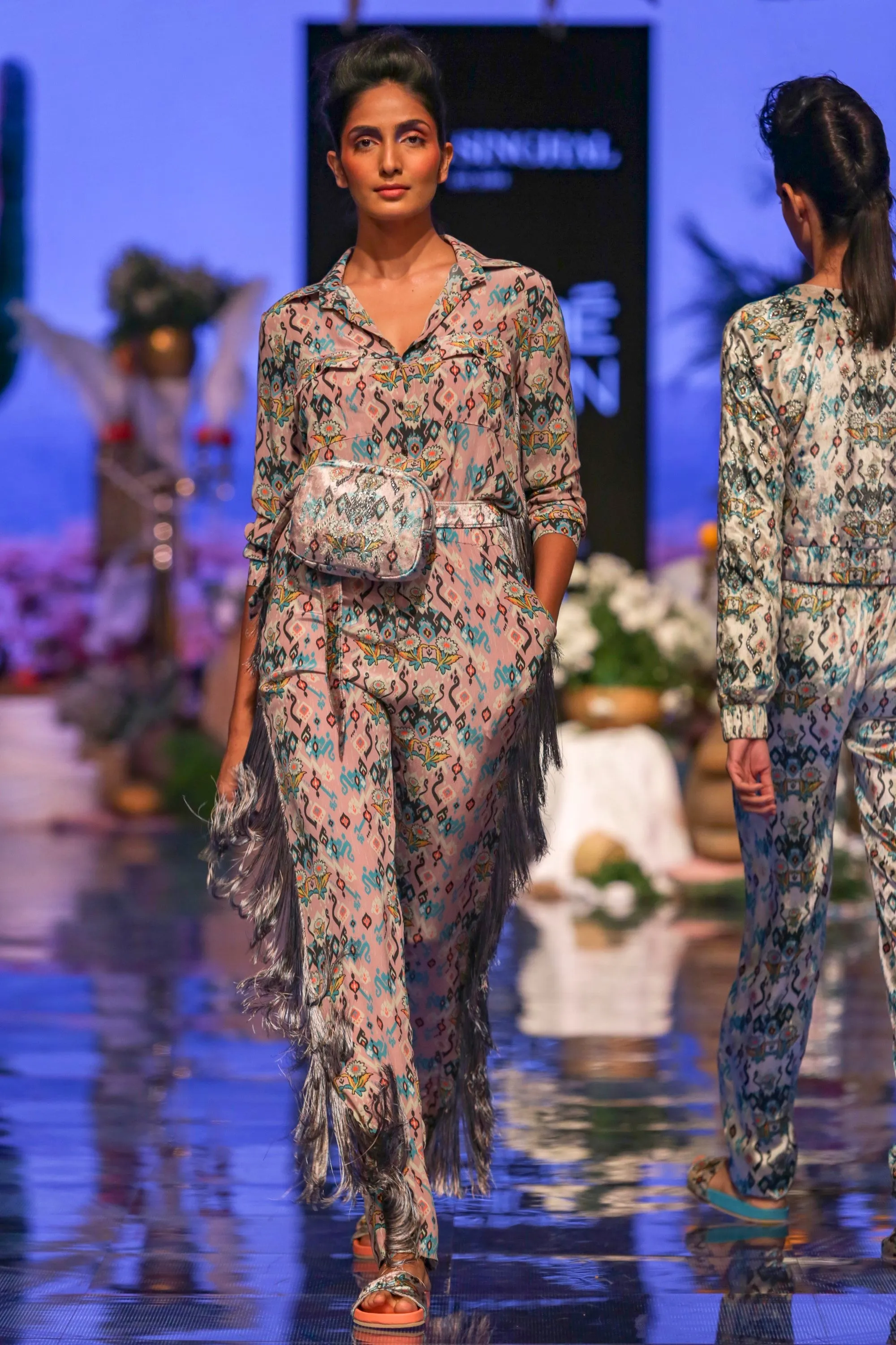 Pink Printed Jumpsuit