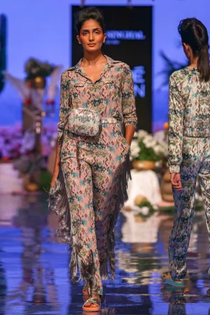 Pink Printed Jumpsuit
