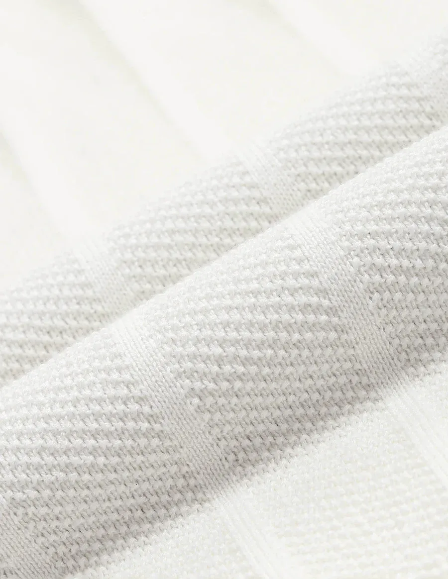 Polo Neck Textured Sweater