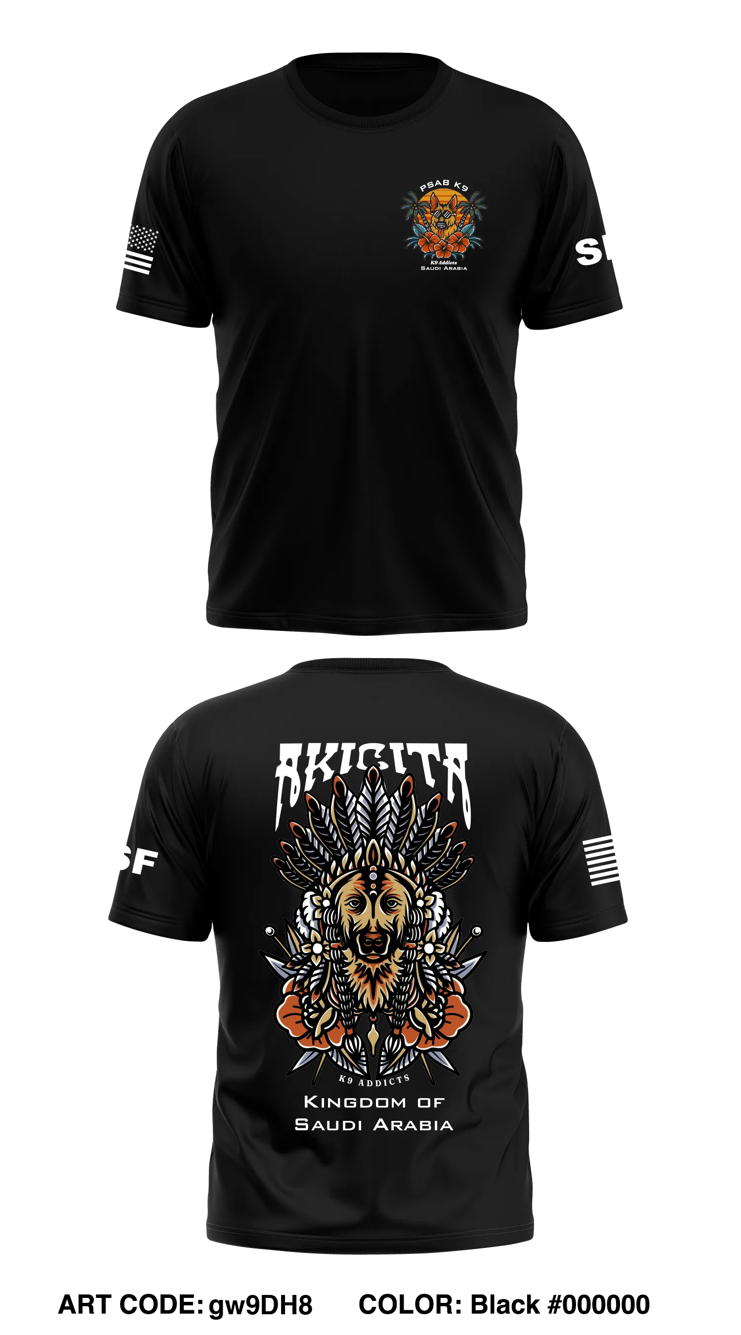 PSAB K9 Core Men's SS Performance Tee - gw9DH8