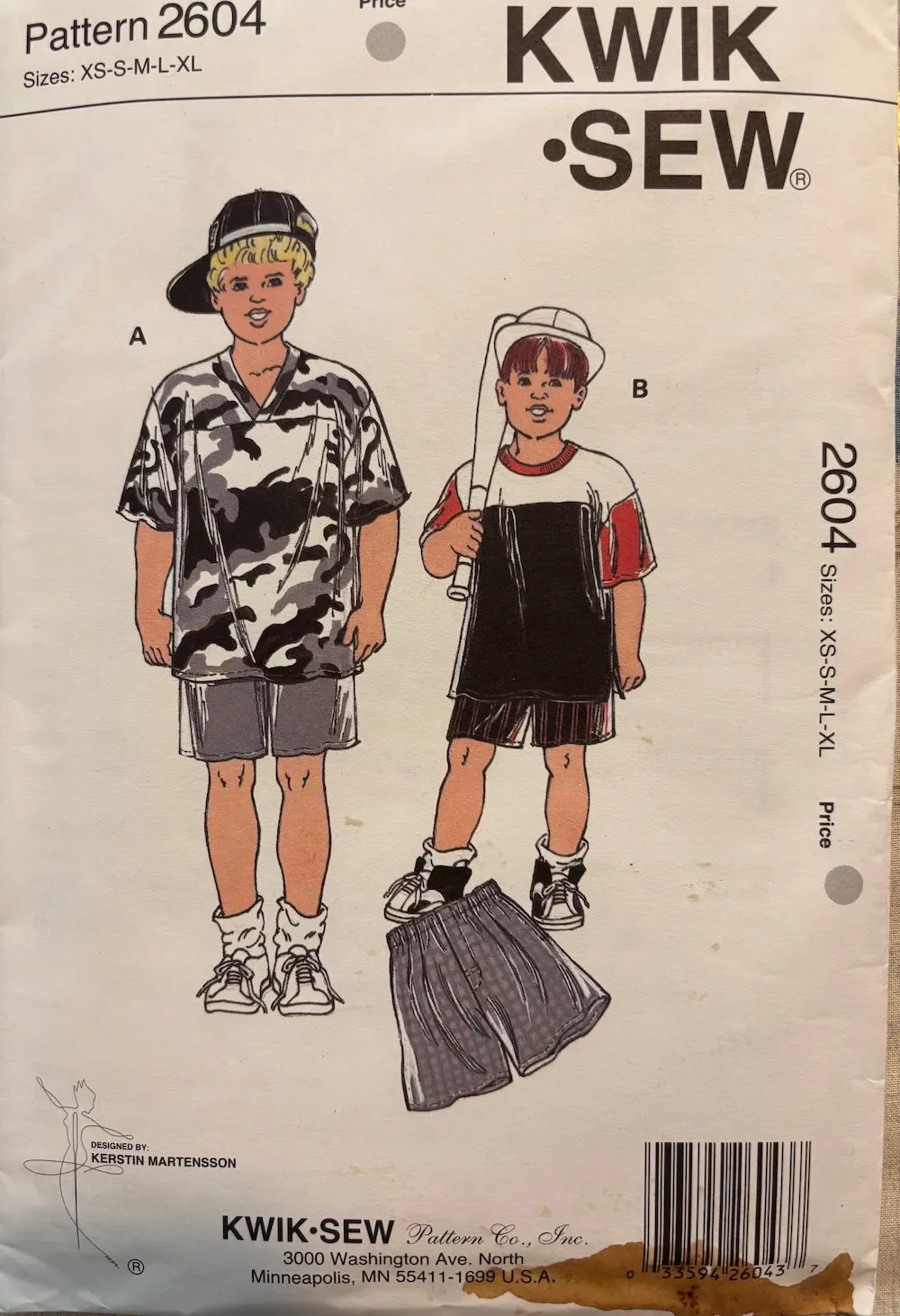 Quik Sew # 2604 Boys Shirts and Shorts Uncut