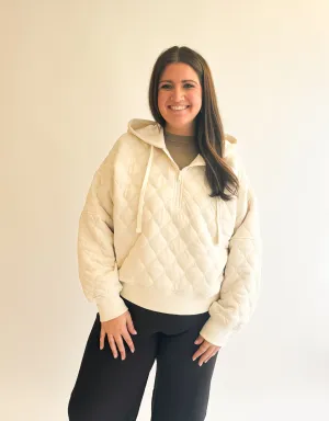 Quilted Quarter Zip Jacket