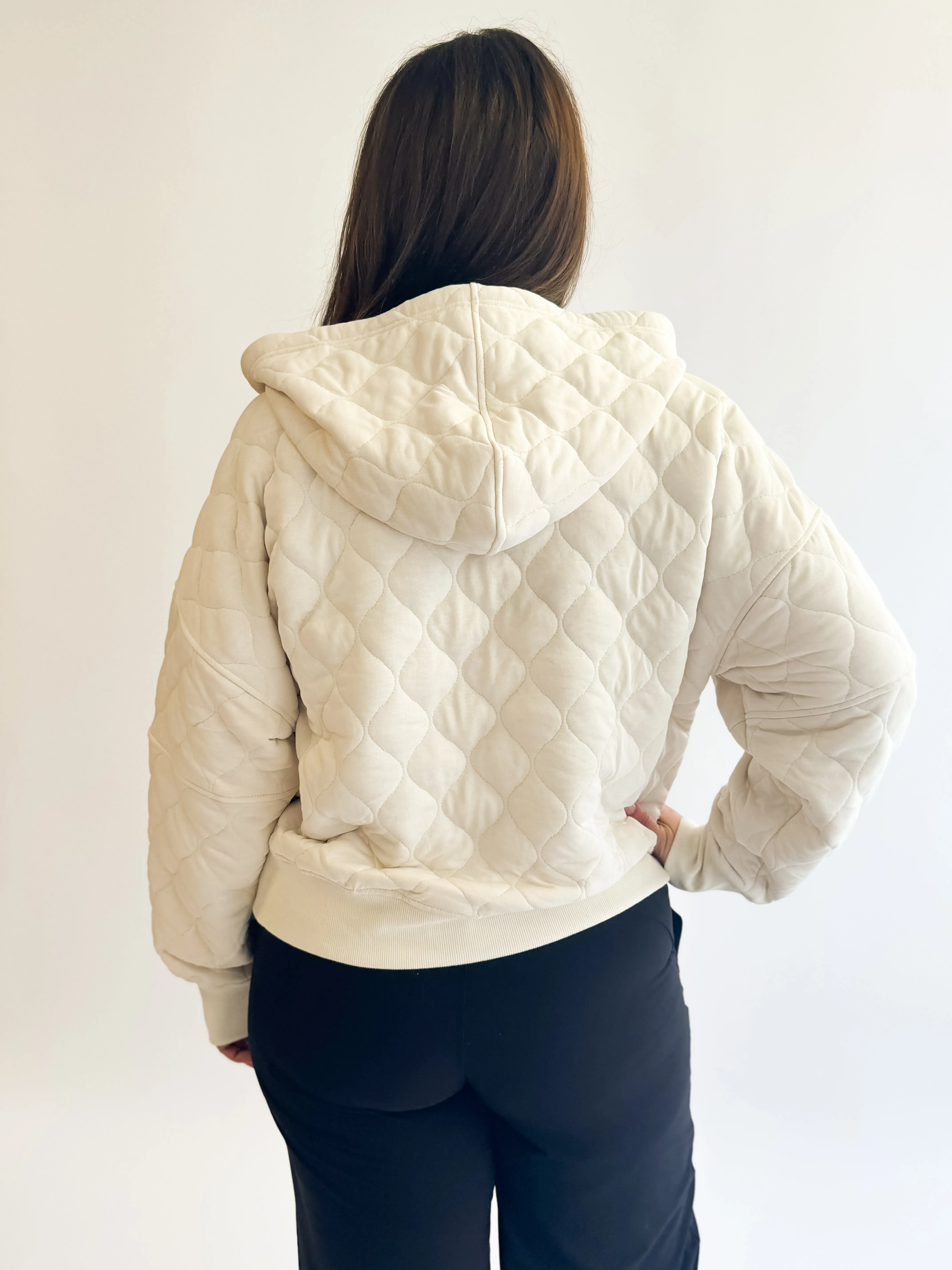 Quilted Quarter Zip Jacket