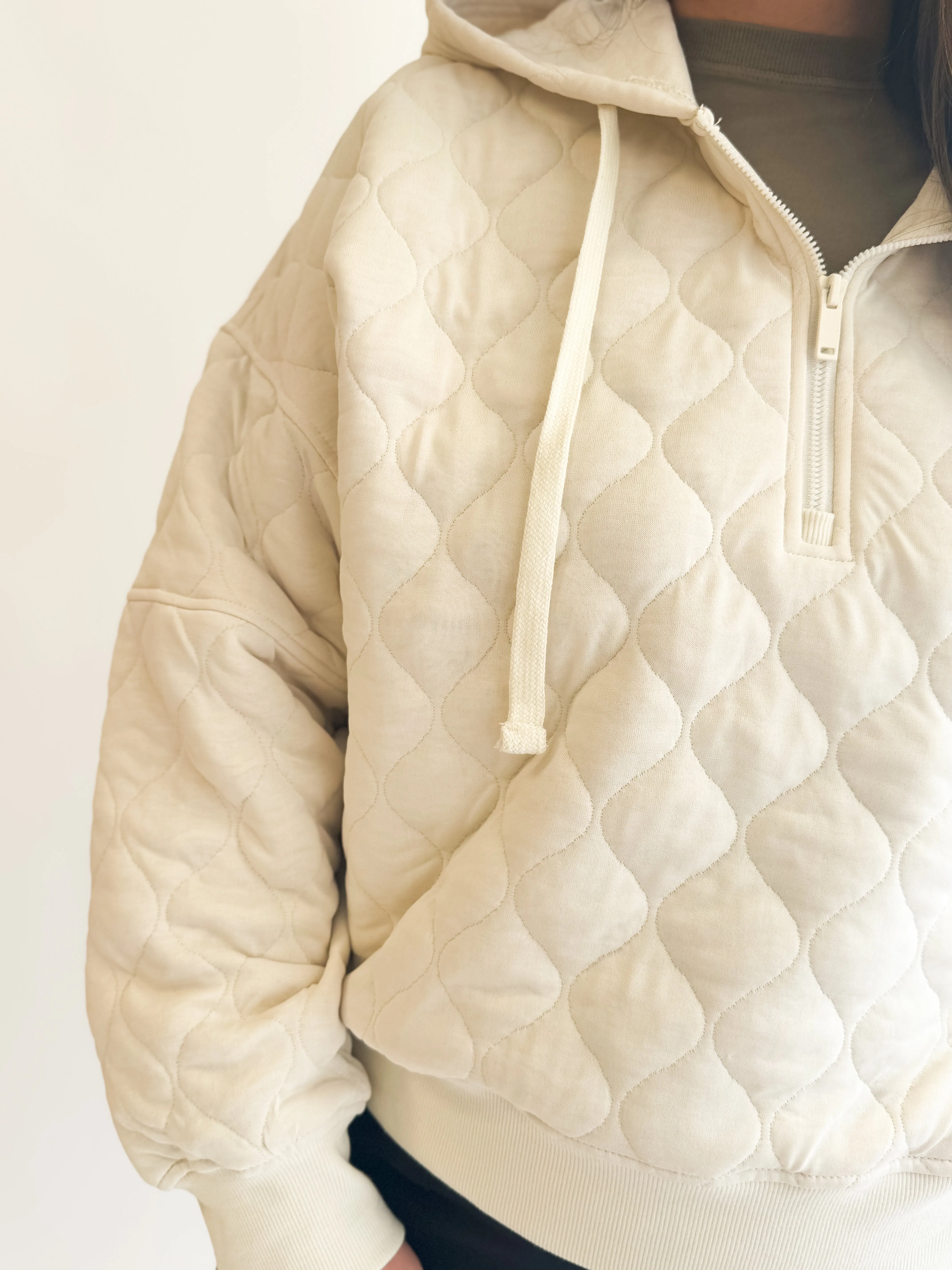 Quilted Quarter Zip Jacket