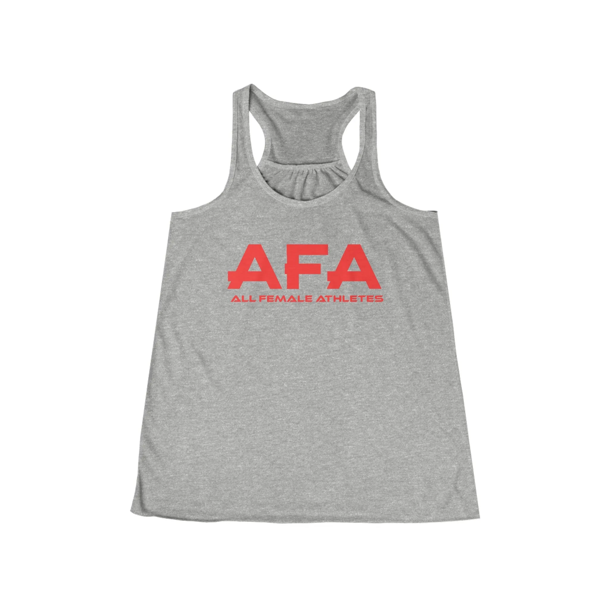 Red All Female Athletes Women's Flowy Racerback Tank