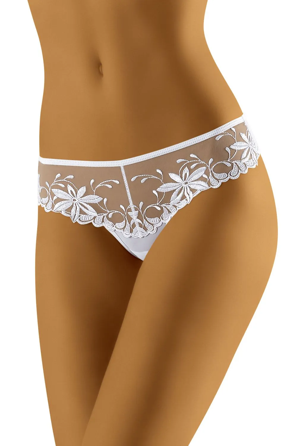 Red Lace T-Back Thong – Bold Lingerie with Sheer Floral Design and V-Front