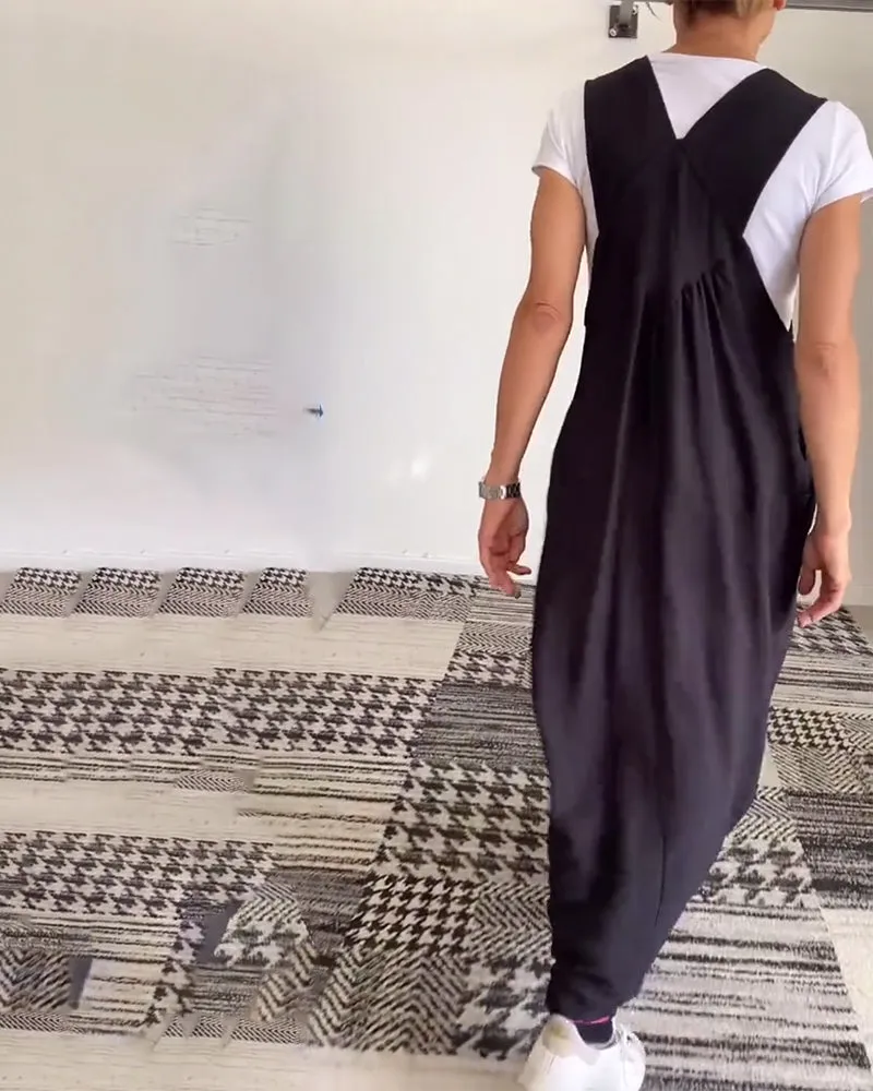 Relaxed Fit Solid Color Dress