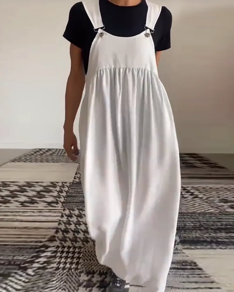 Relaxed Fit Solid Color Dress