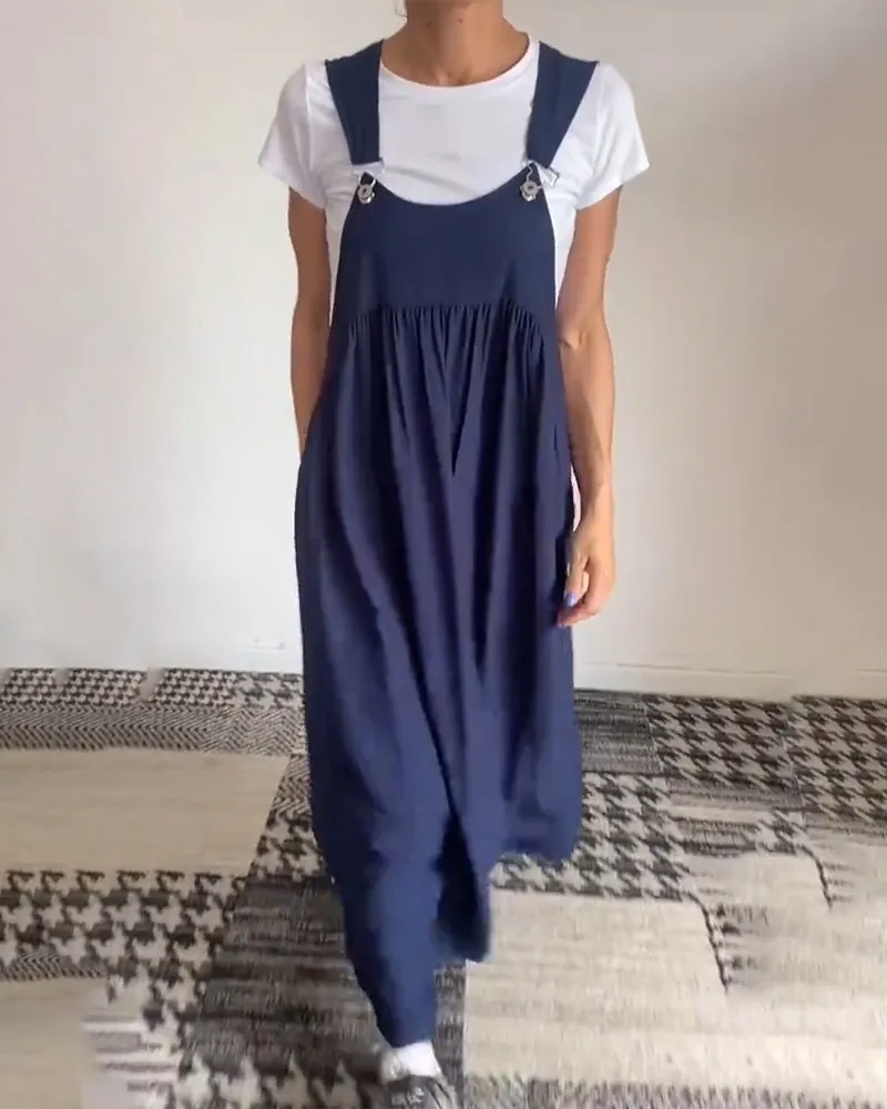 Relaxed Fit Solid Color Dress