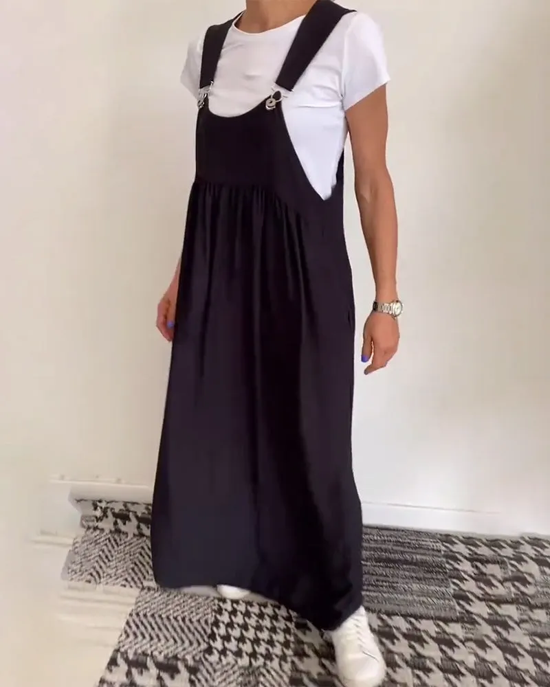 Relaxed Fit Solid Color Dress