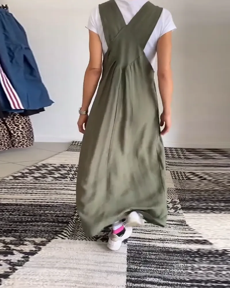 Relaxed Fit Solid Color Dress
