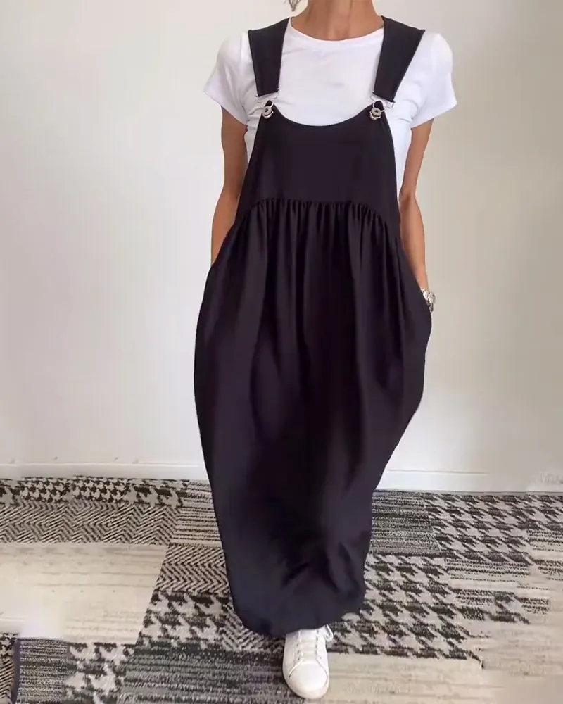 Relaxed Fit Solid Color Dress