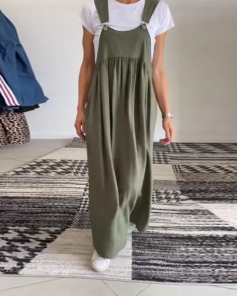 Relaxed Fit Solid Color Dress