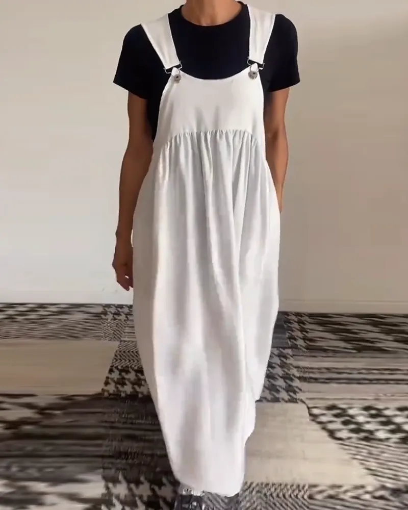 Relaxed Fit Solid Color Dress