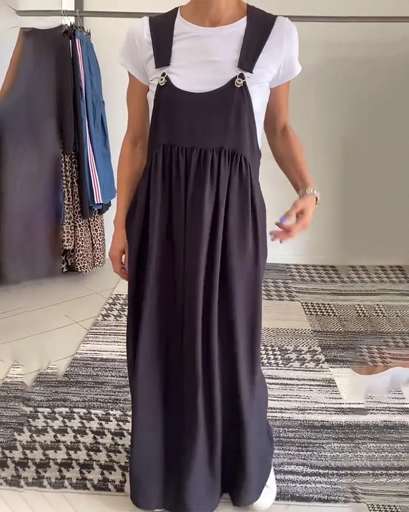 Relaxed Fit Solid Color Dress