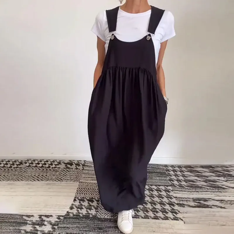 Relaxed Fit Solid Color Dress