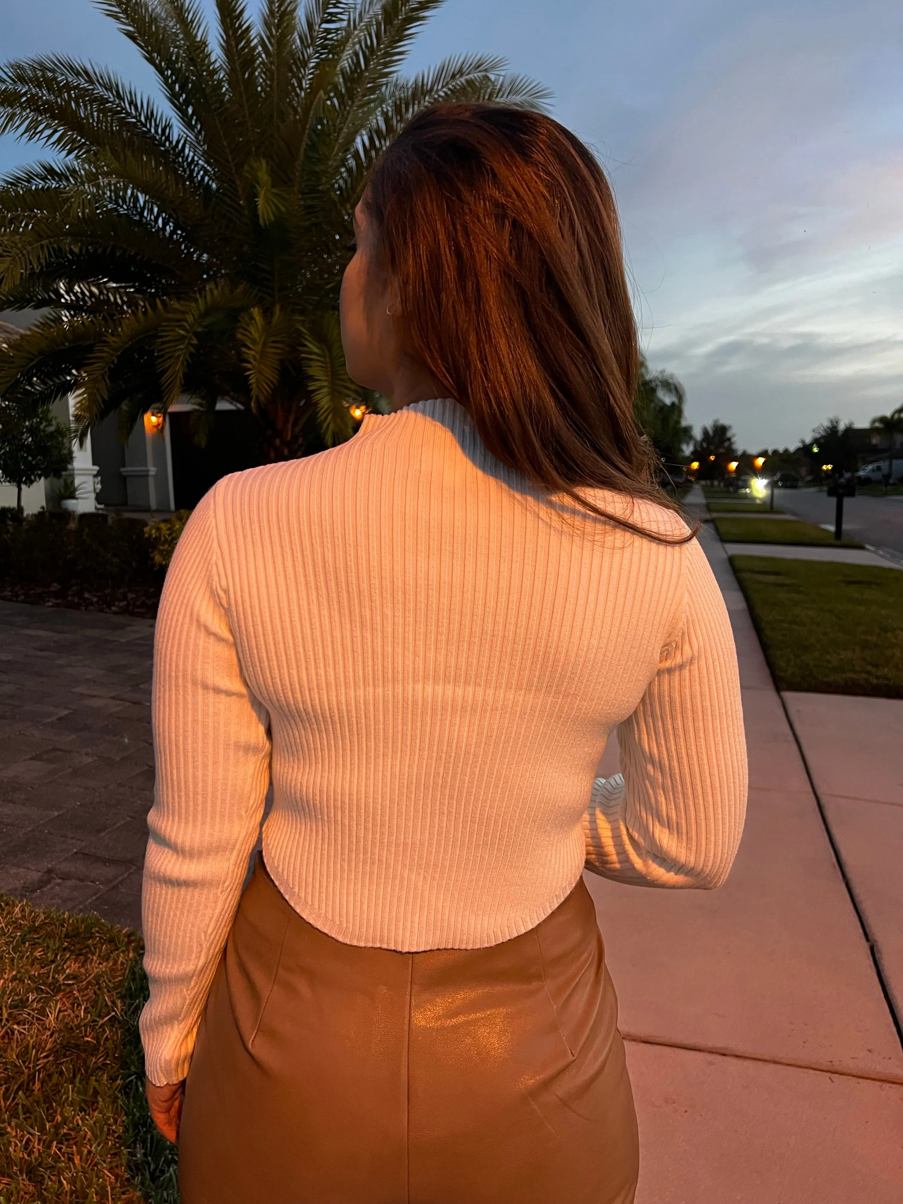 Ribbed Crop Sweater