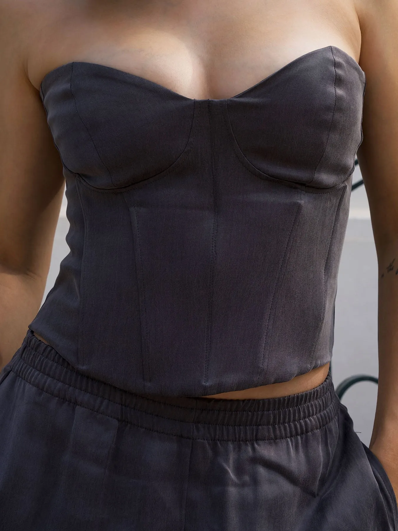 ROMANTIC - Wire Corset Top • Steel