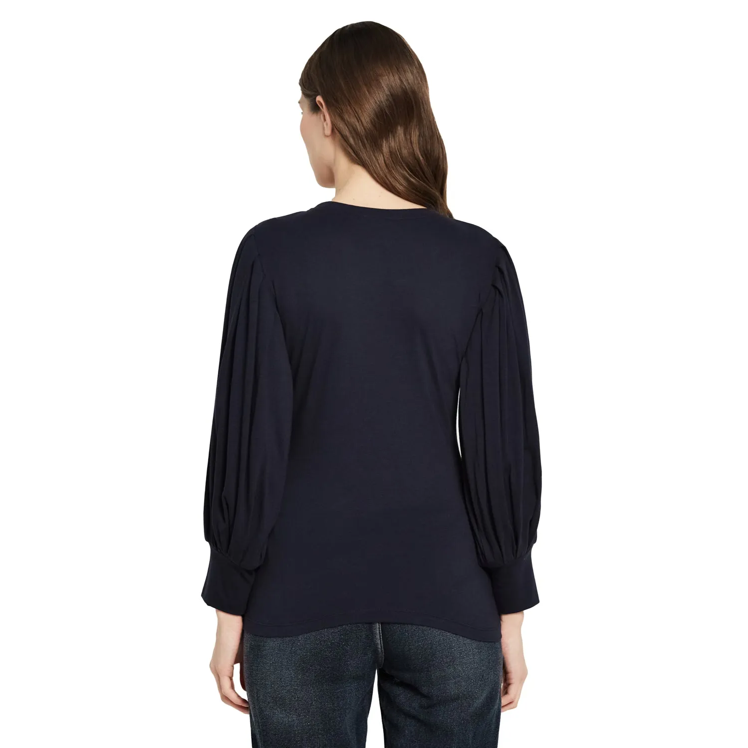 ROUND NECK PLEATED TOP