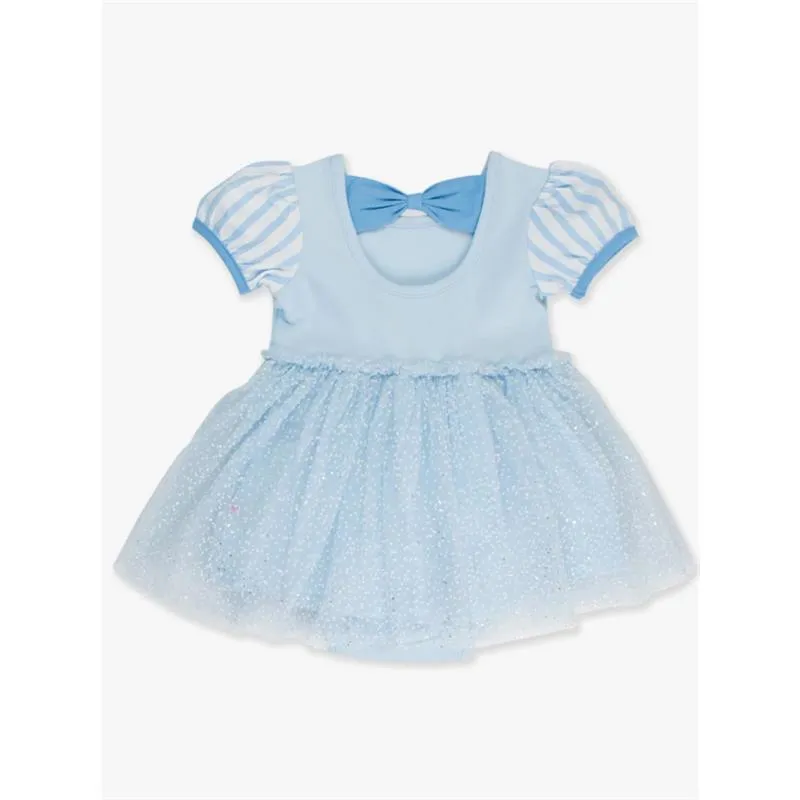 Rufflebutts - Baby Girls Princess Bow Twirl Short Sleeve Romper