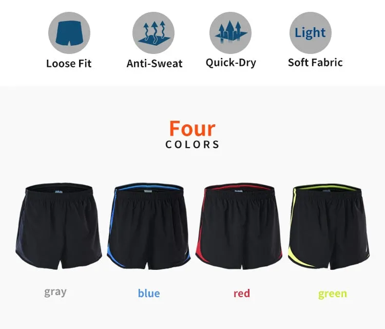 Running Shorts Men 2 in 1 Sport Athletic Crossfit Fitness Gym Shorts Pants Workout Clothes Marathon Sportswear
