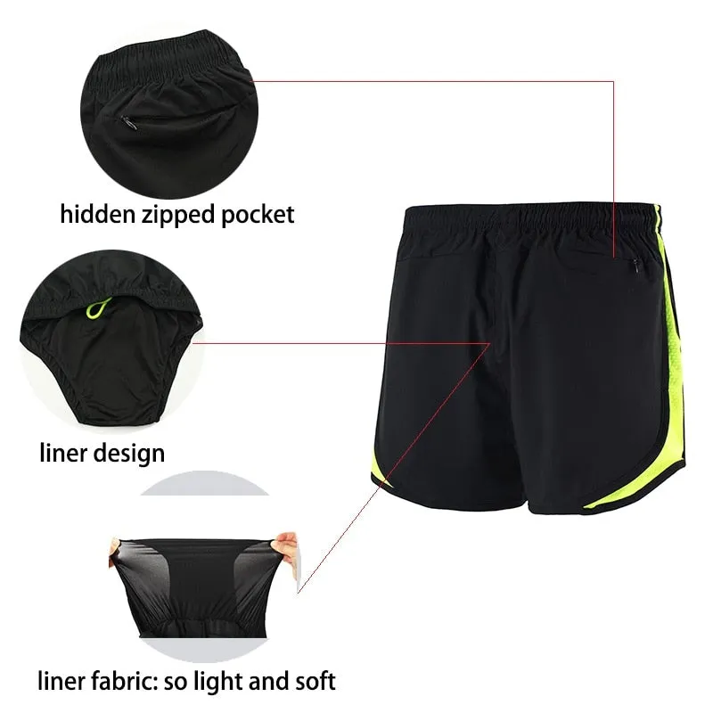 Running Shorts Men 2 in 1 Sport Athletic Crossfit Fitness Gym Shorts Pants Workout Clothes Marathon Sportswear