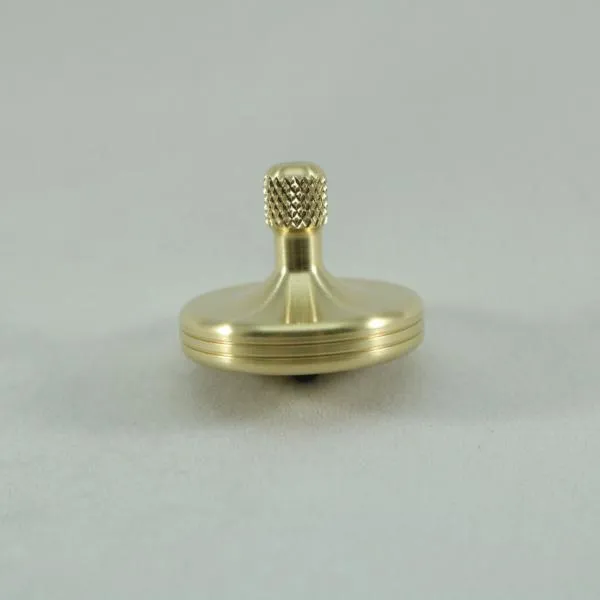S2 - Brushed Brass Spinning Top
